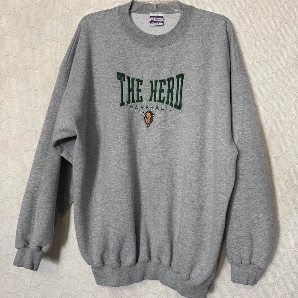 Vintage Marshall “The Herd” Sweatshirt XL Gray Pullover Unisex